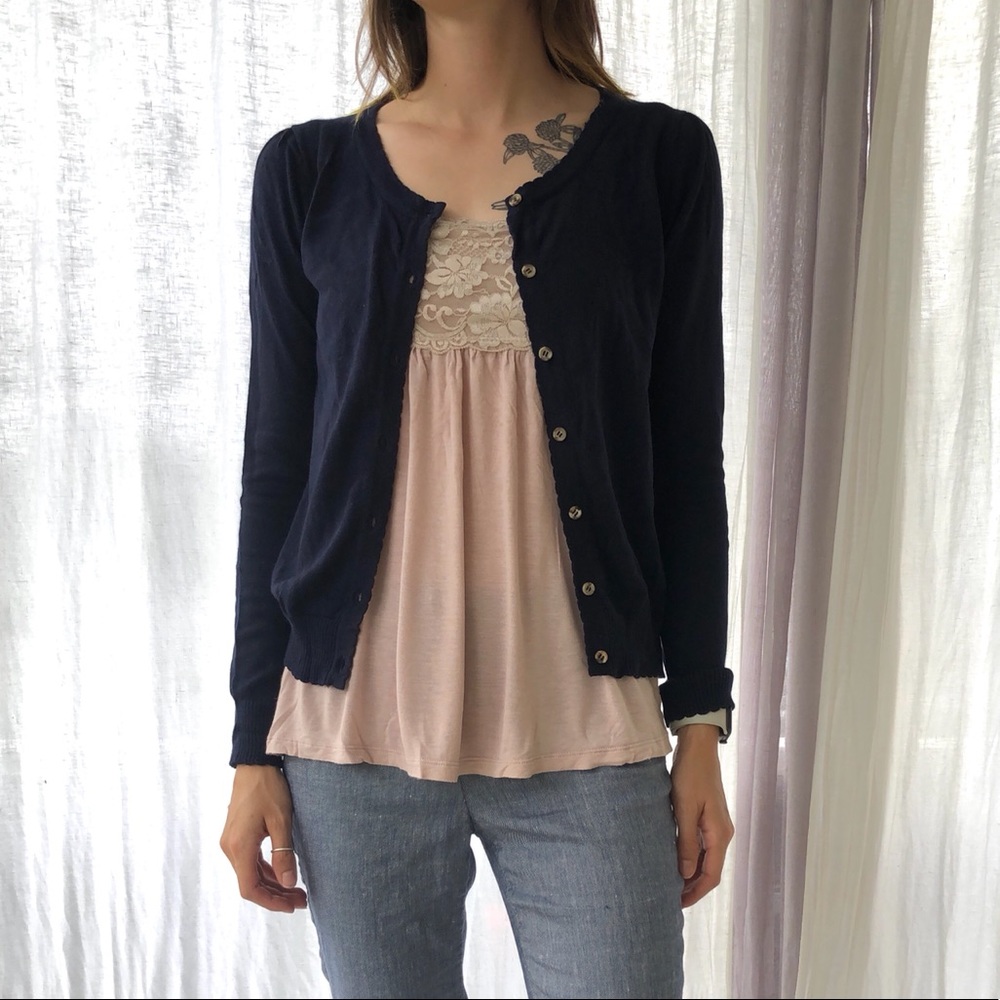 Forever 21 Navy Cardigan